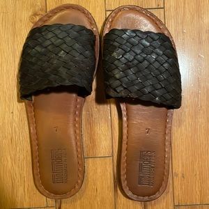 Mohinders Slip On Sandals Iron Dyed Leather 7